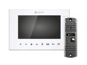 Комплект видеодомофона Optimus VMH-7.8 + DS-700L (Серебро)